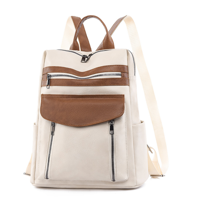 Leather Work Womens Backpack - Zaino in PU per laptop in