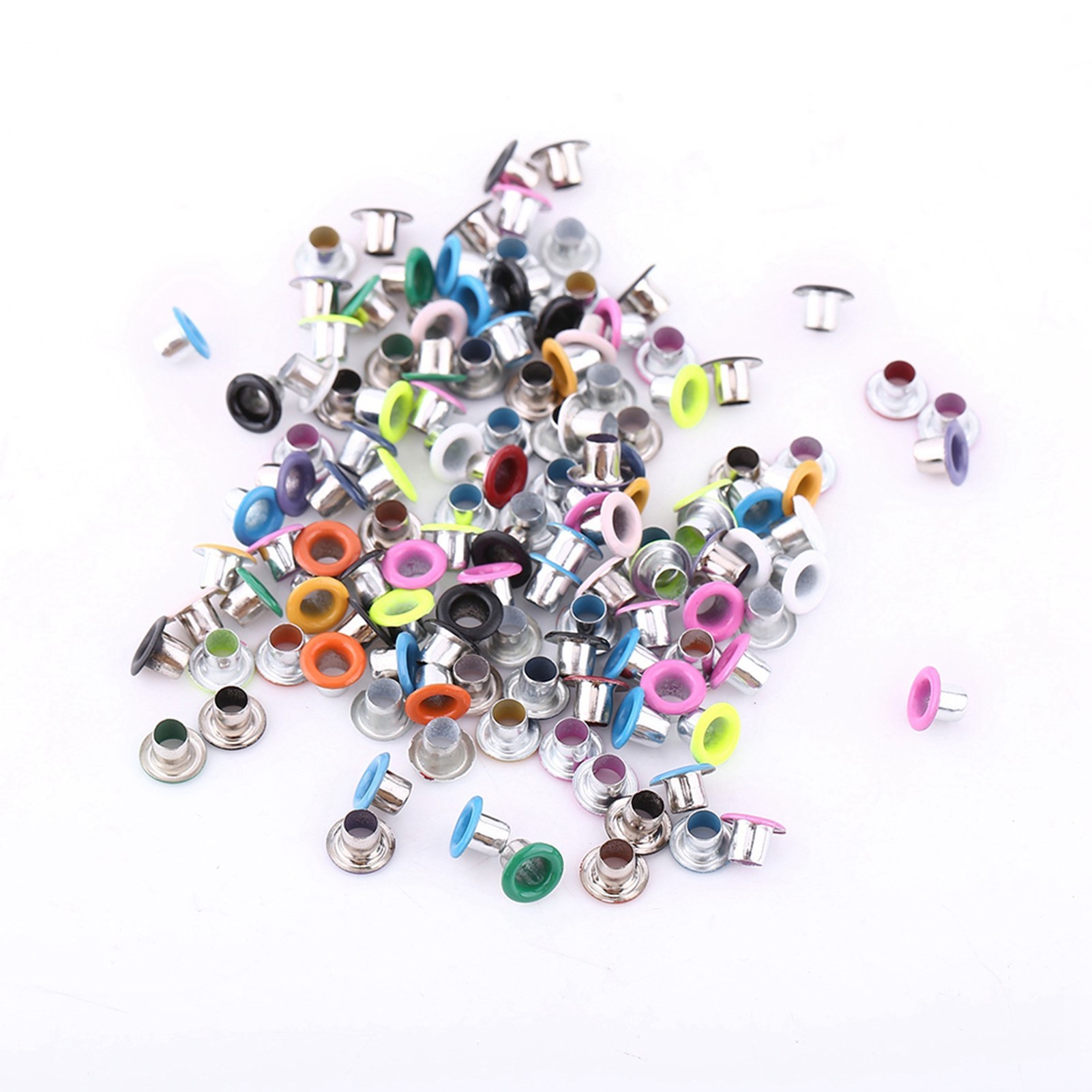 Leatherwork Eyelets - 500 Pezzi Occhielli Metallici Rotondi da