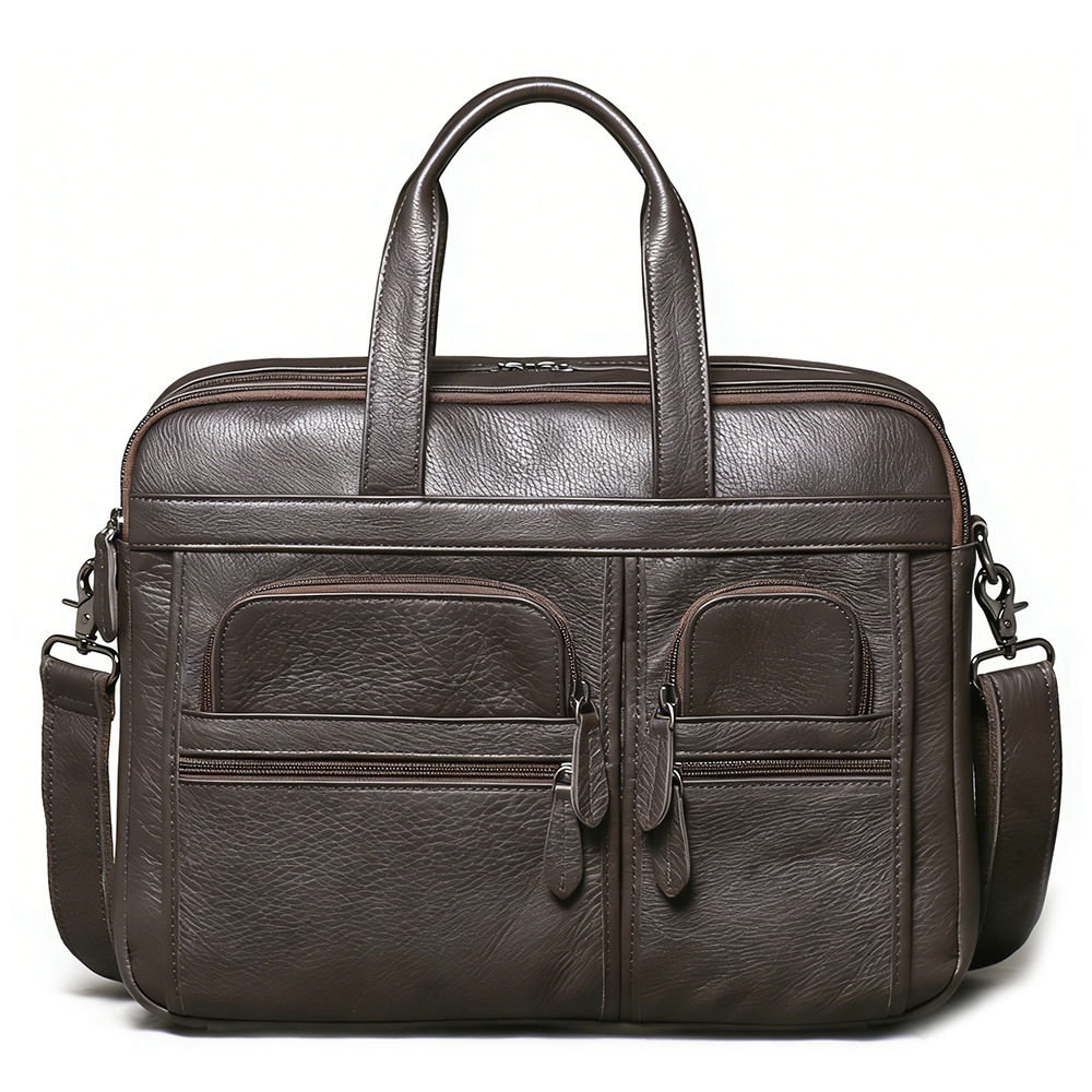Leather Work Bag Mens - Borsa da Lavoro in Vera Pelle