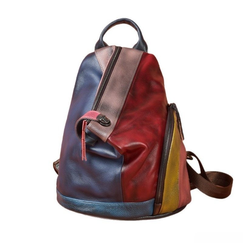 Leather Work Womens Backpack - Zaino da Lavoro Vintage Elegante per