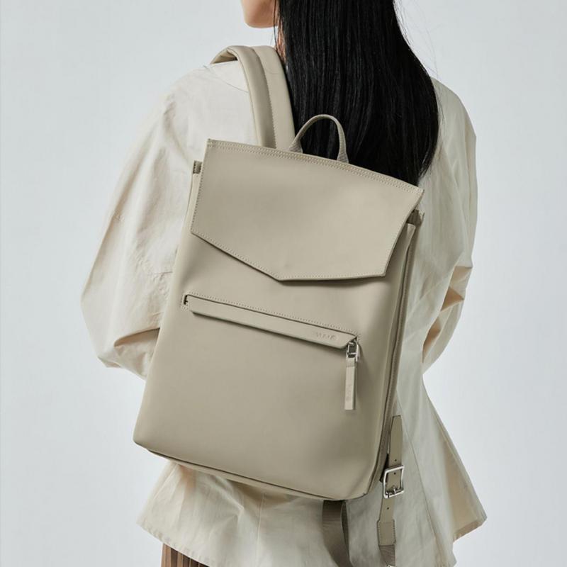 Leather Work Womens Backpack - Zaino versatile casual semplice giapponese e