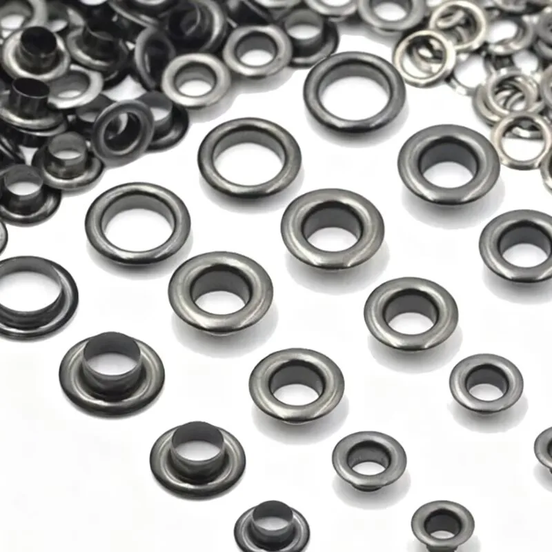 Leatherwork Eyelets - 100 Set di Occhielli in Metallo,
