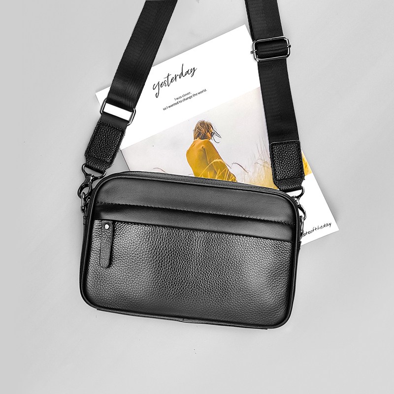 Leather Work Bag Mens - Borsa a Tracolla da Uomo in