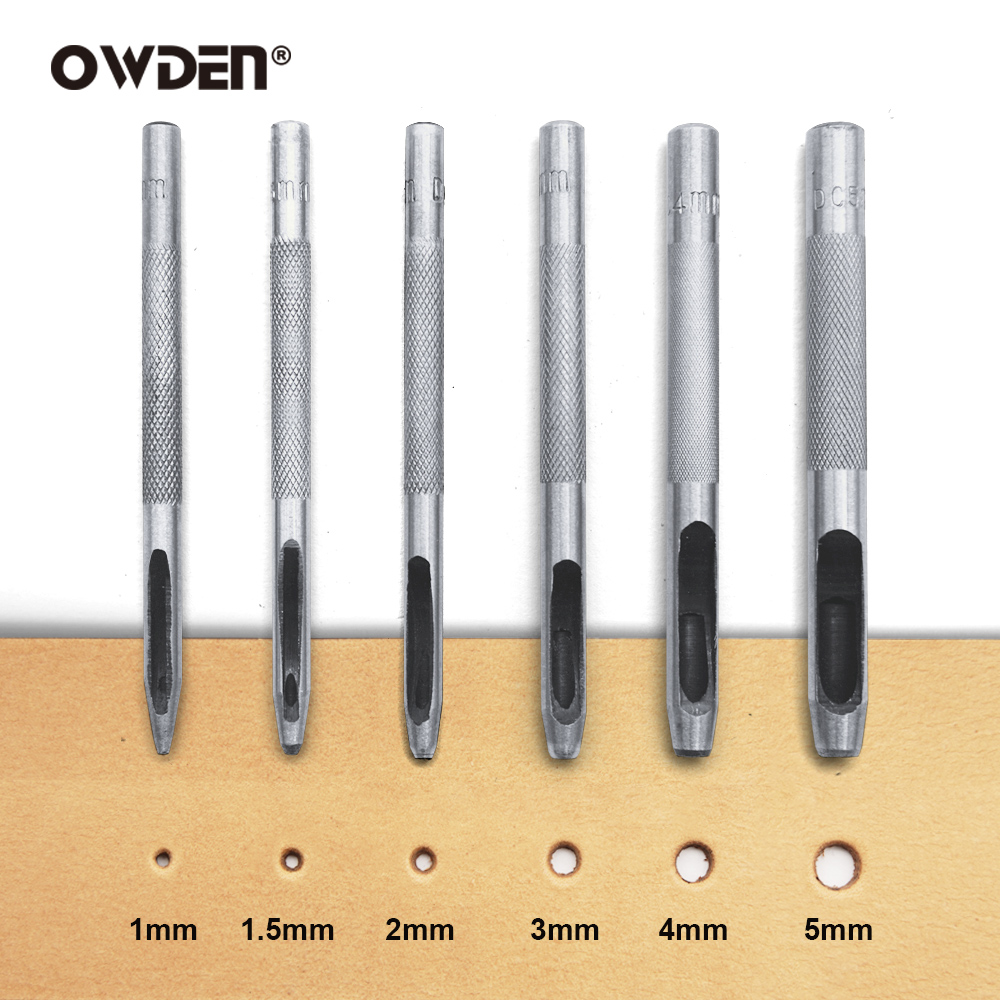 Leatherwork Punching Tool - 6 pezzi di strumenti per punzonatura