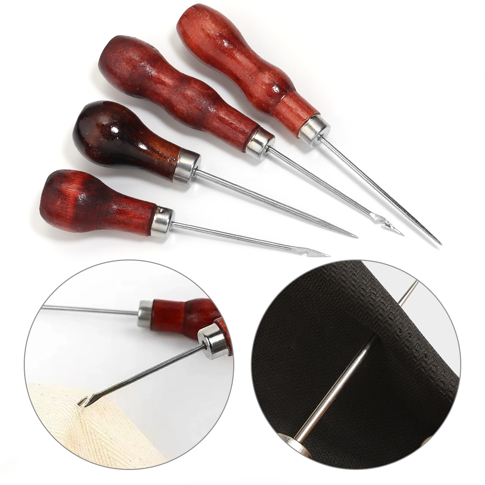 Leatherwork Punching Tool - Puntali con manico in legno Tenda