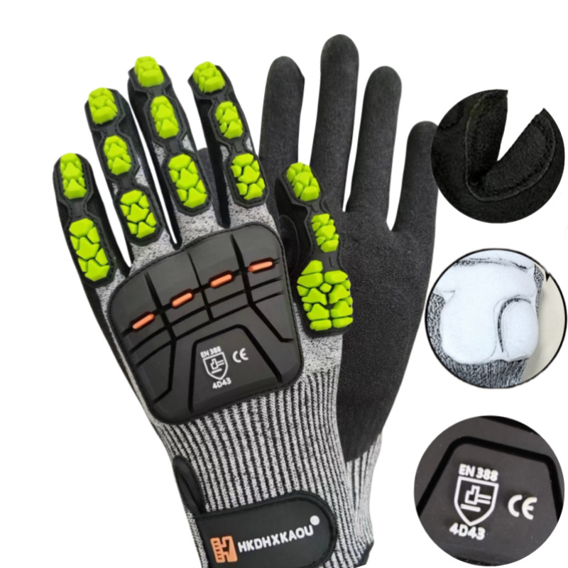 Leatherworking Leveling - Guanti da lavoro protettivi antivibranti Resistenza