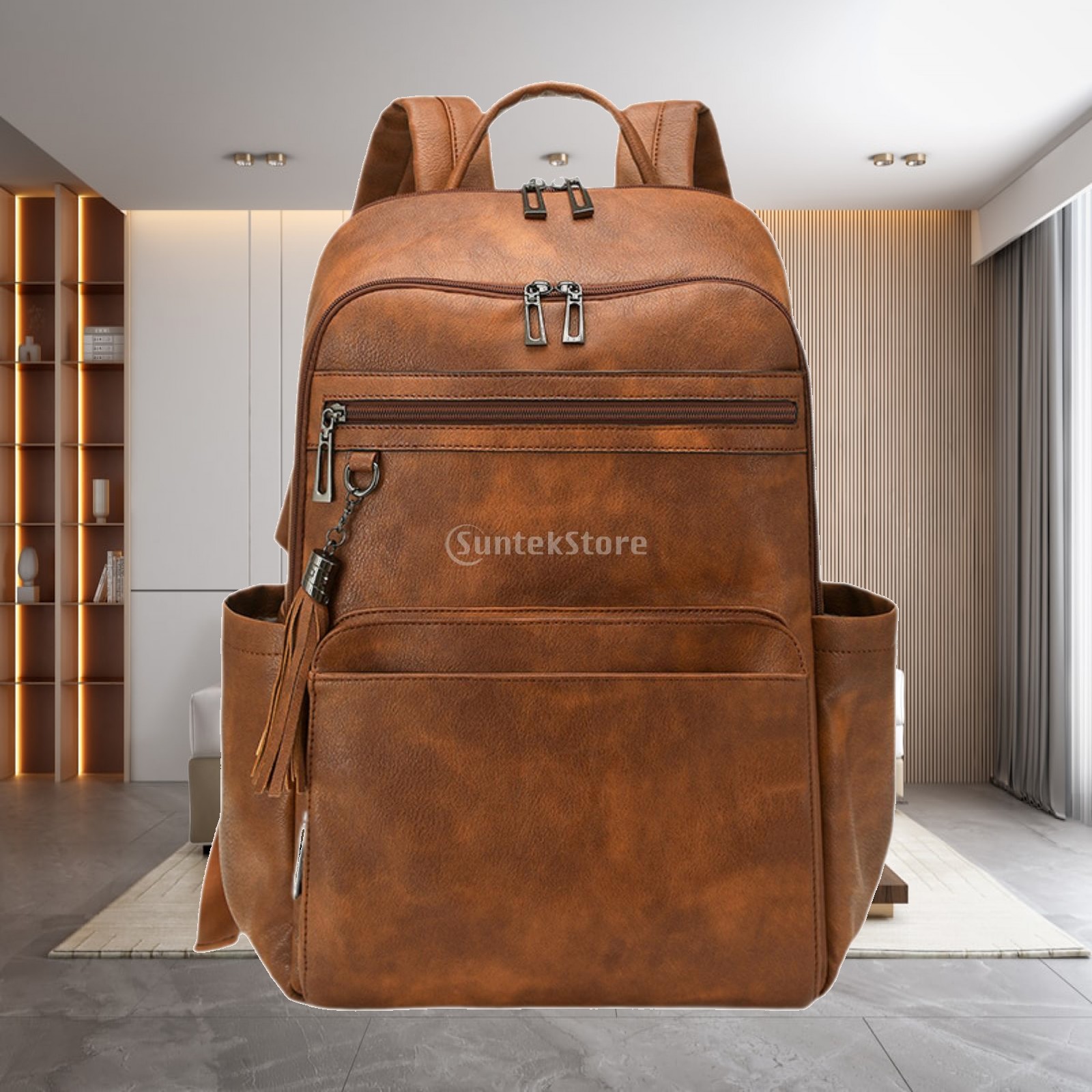Leather Work Womens Backpack - Borsa da Viaggio Premium in Pelle