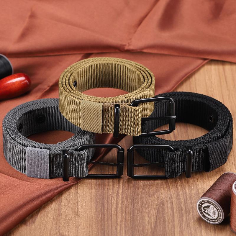 Leatherwork Eyelets - Cintura da uomo in tela porosa