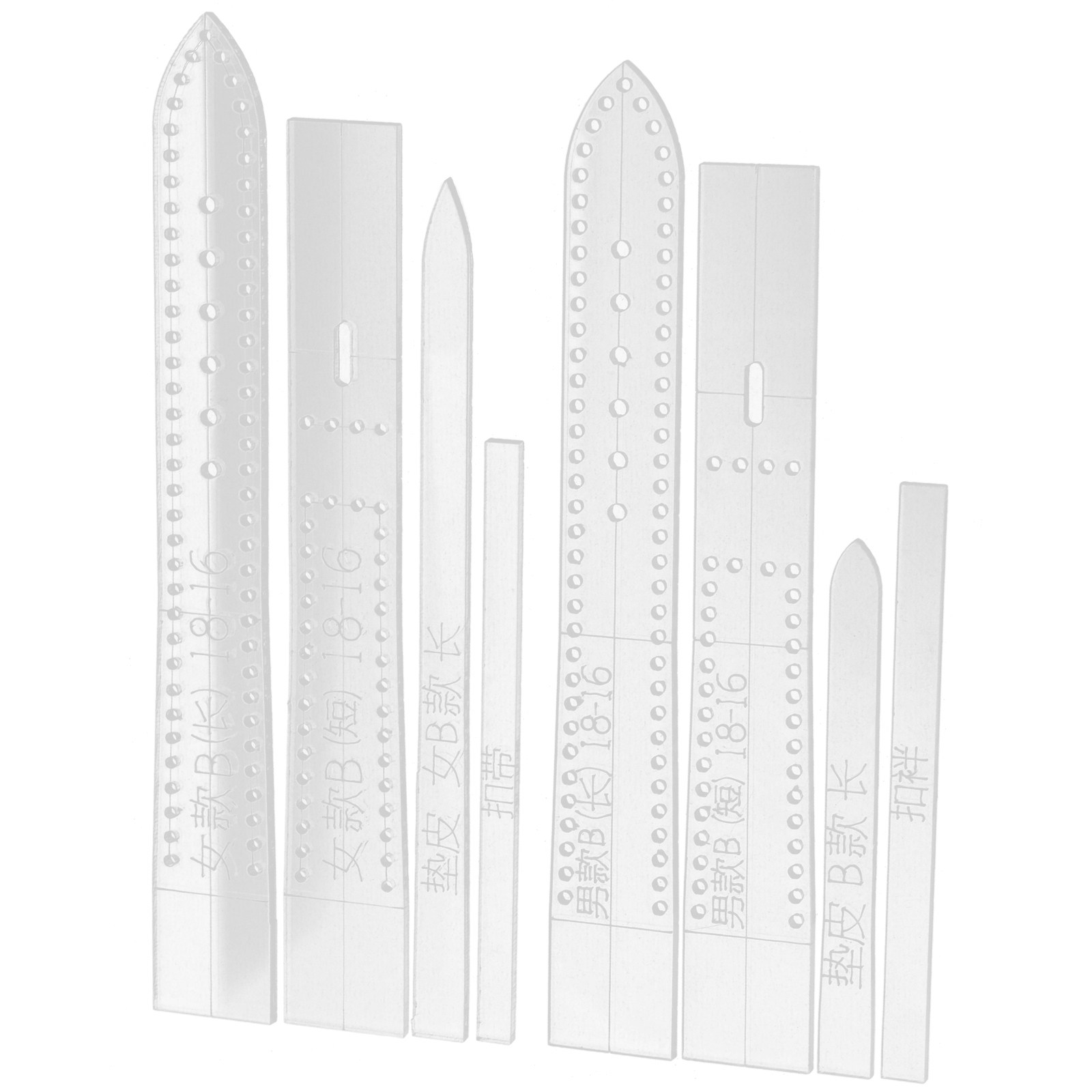 8 Pezzi di Stencil in Acrilico - Leatherwork Templates recensione e prezzo