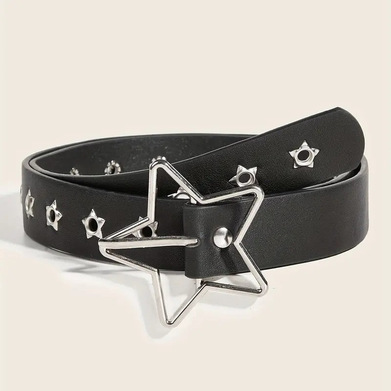 Cintura Y2K Punk Star con occh - Leatherwork Eyelets recensione e prezzo