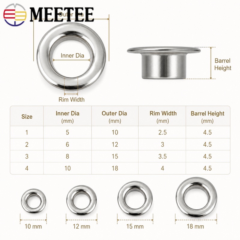 100 Set di Occhielli Metallici - Leatherwork Eyelets recensione e prezzo