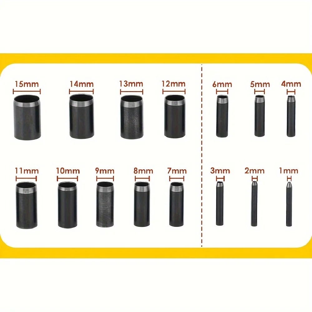 Set di 15 punzoni rotondi (1-1 - Leatherwork Punching Tool recensione e prezzo