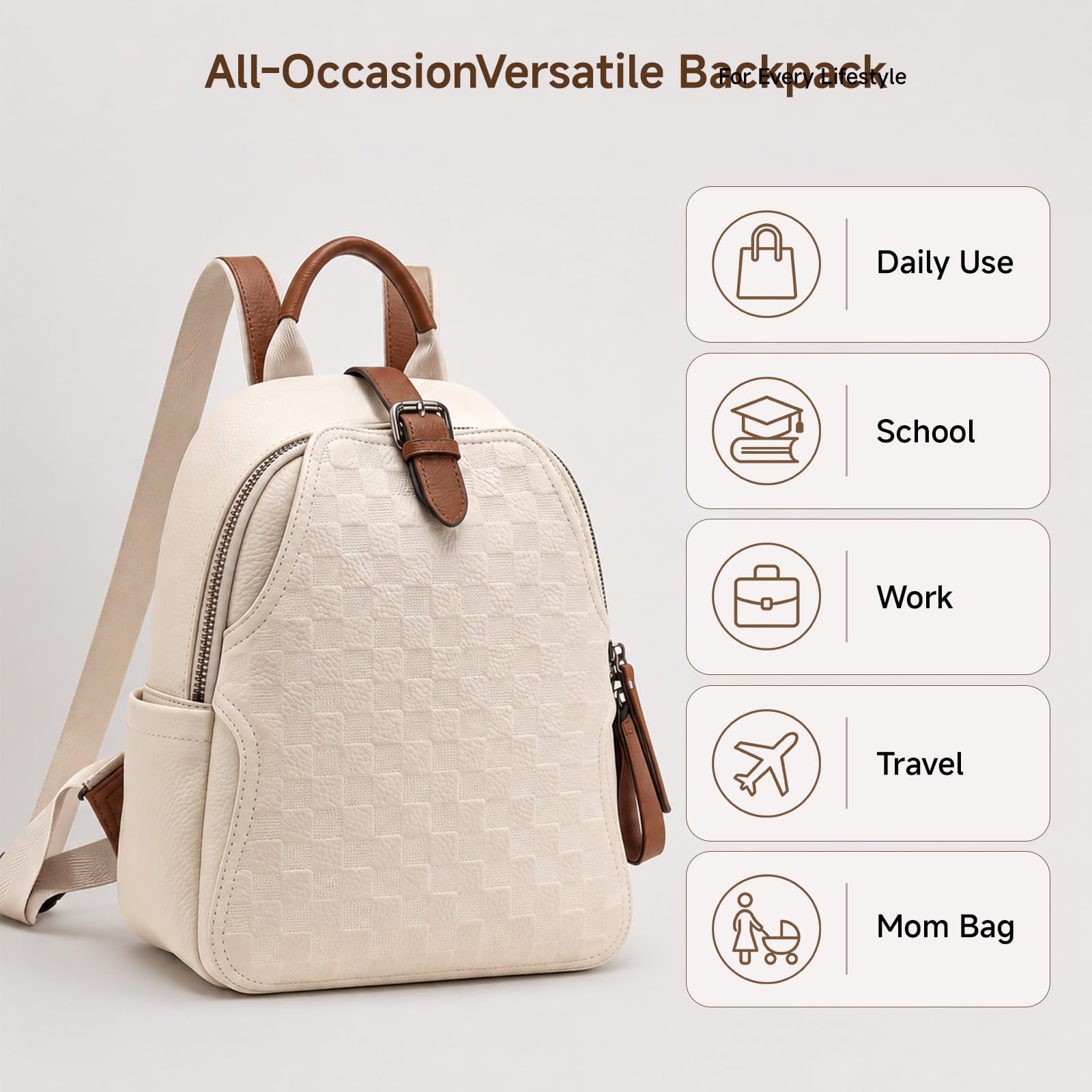 Zaino da donna in pelle PU con - Leather Work Womens Backpack recensione e prezzo