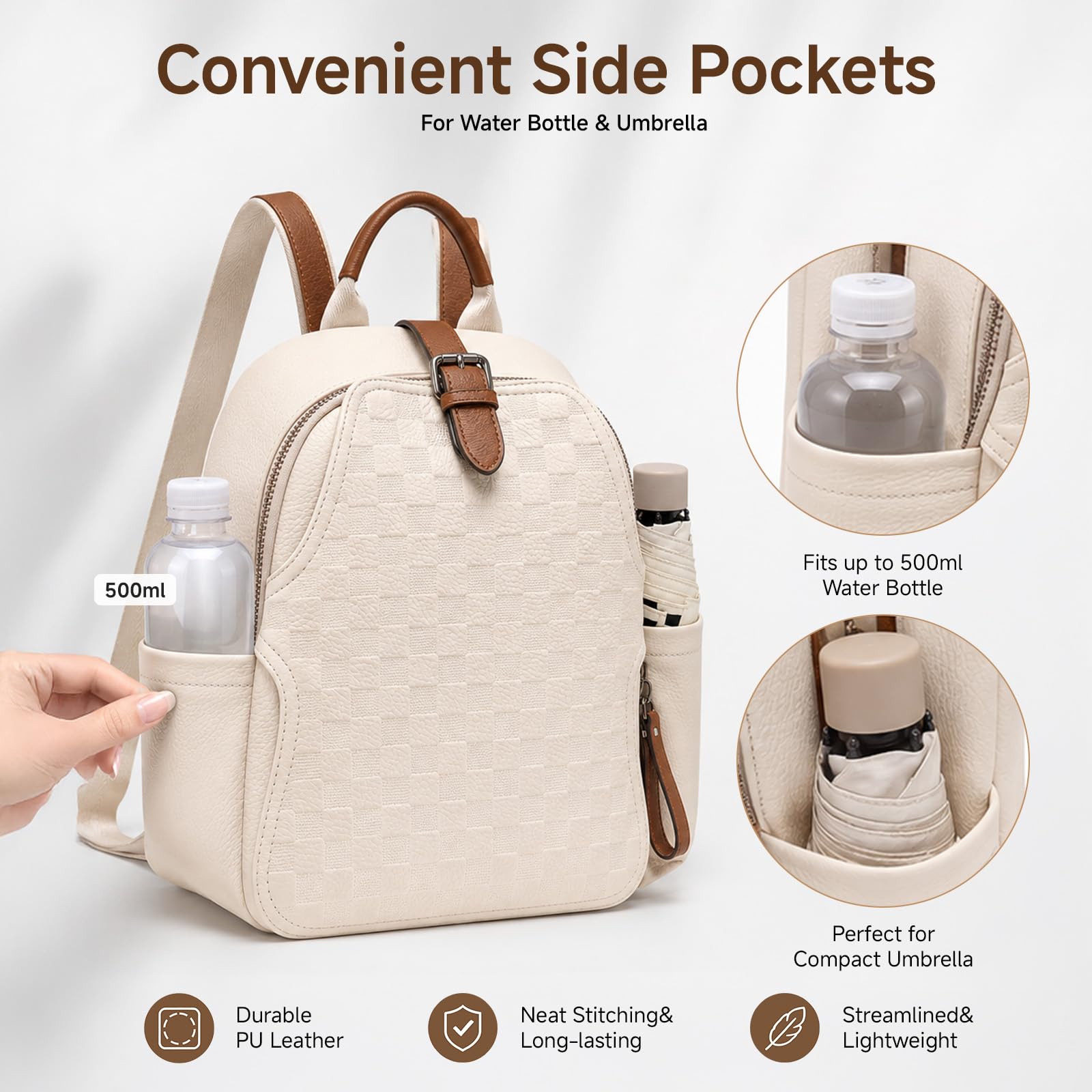 Zaino da donna in pelle PU con - Leather Work Womens Backpack recensione e prezzo