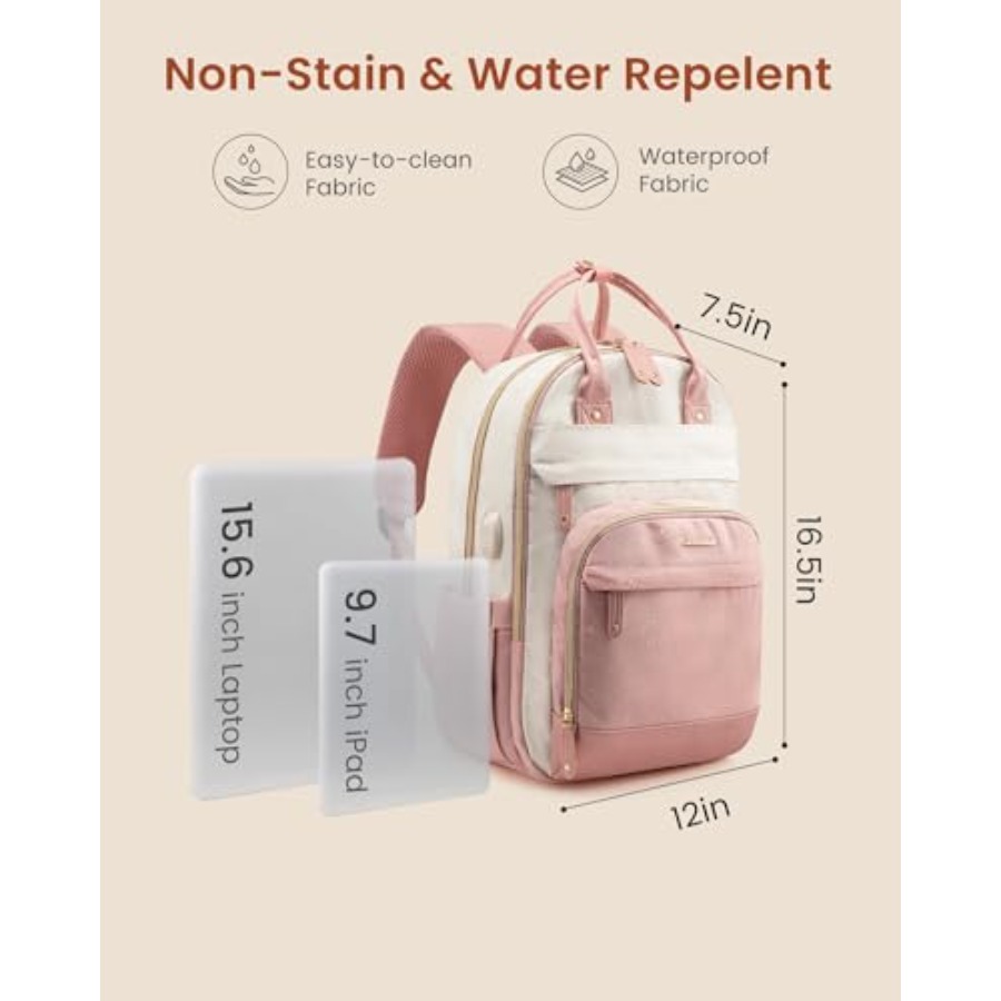 Zaino da donna, Zaino per lapt - Leather Work Womens Backpack recensione e prezzo