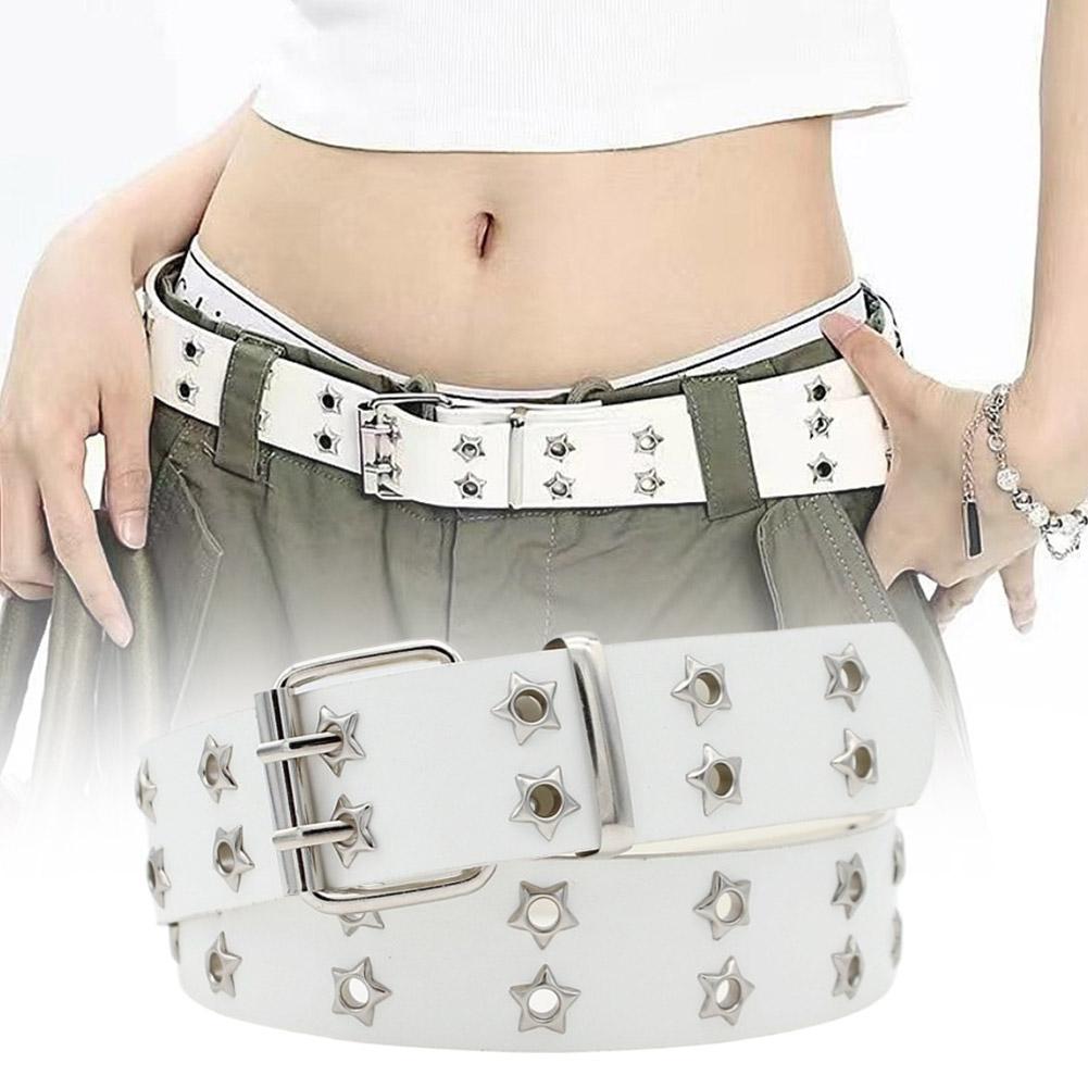 Cintura in pelle Y2K Punk con  - Leatherwork Eyelets recensione e prezzo