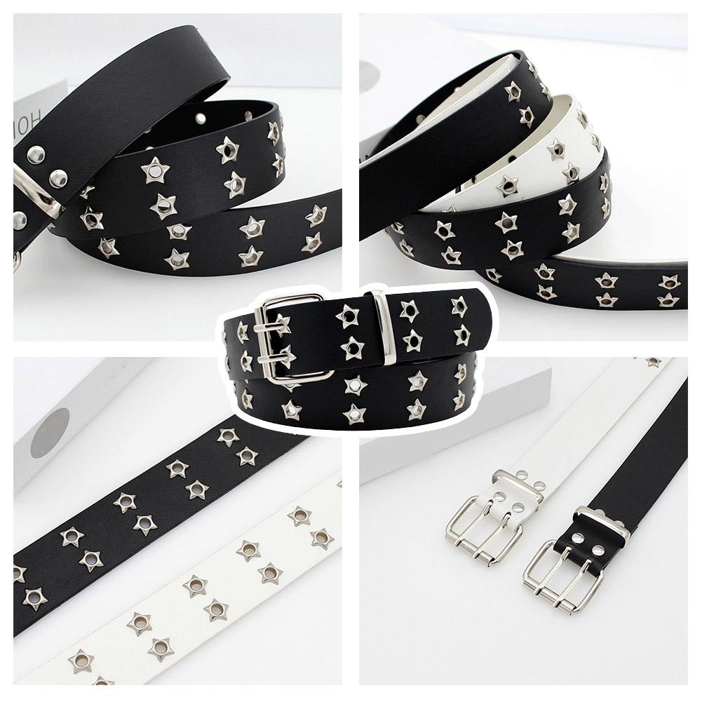 Cintura in pelle Y2K Punk con  - Leatherwork Eyelets recensione e prezzo