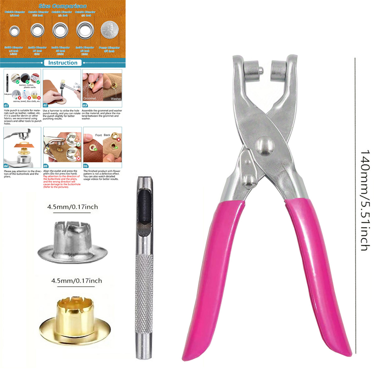 Kit di attrezzi per occhielli  - Leatherwork Eyelets recensione e prezzo