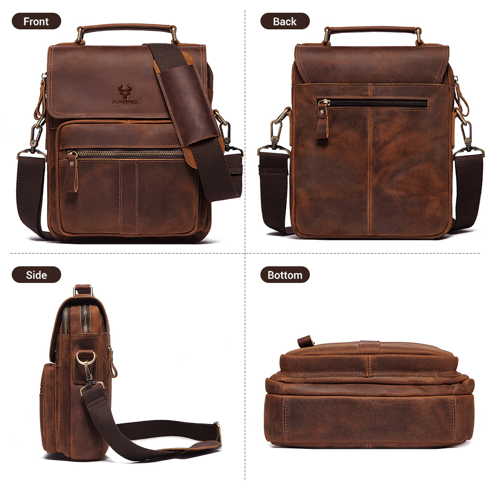 HUMERPAUL Borsa a tracolla da  - Leather Work Bag Mens recensione e prezzo