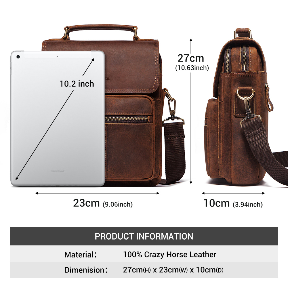 HUMERPAUL Borsa a tracolla da  - Leather Work Bag Mens recensione e prezzo