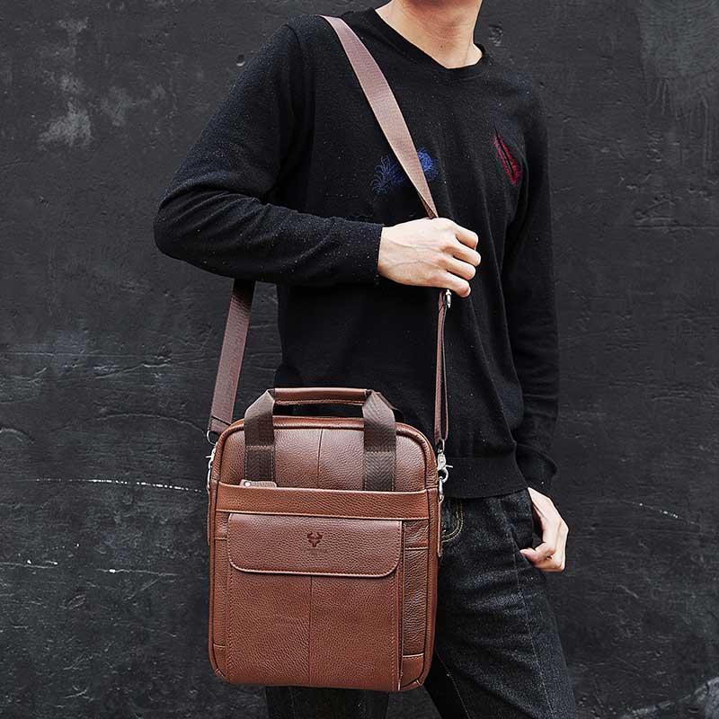 Borse da uomo in vera pelle du - Leather Work Bag Mens recensione e prezzo
